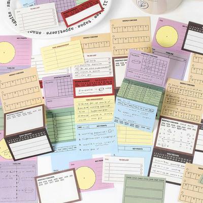 PaperMore Writable Sticky Notes - Book Life Essays Series, Tearable Simple Planner Memo List.