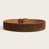 Women Fashion Luxury Design Suede Leather Wide Belt Casual Pin Buckle Waistband Business Waist Strap All-Match Clothes Decor