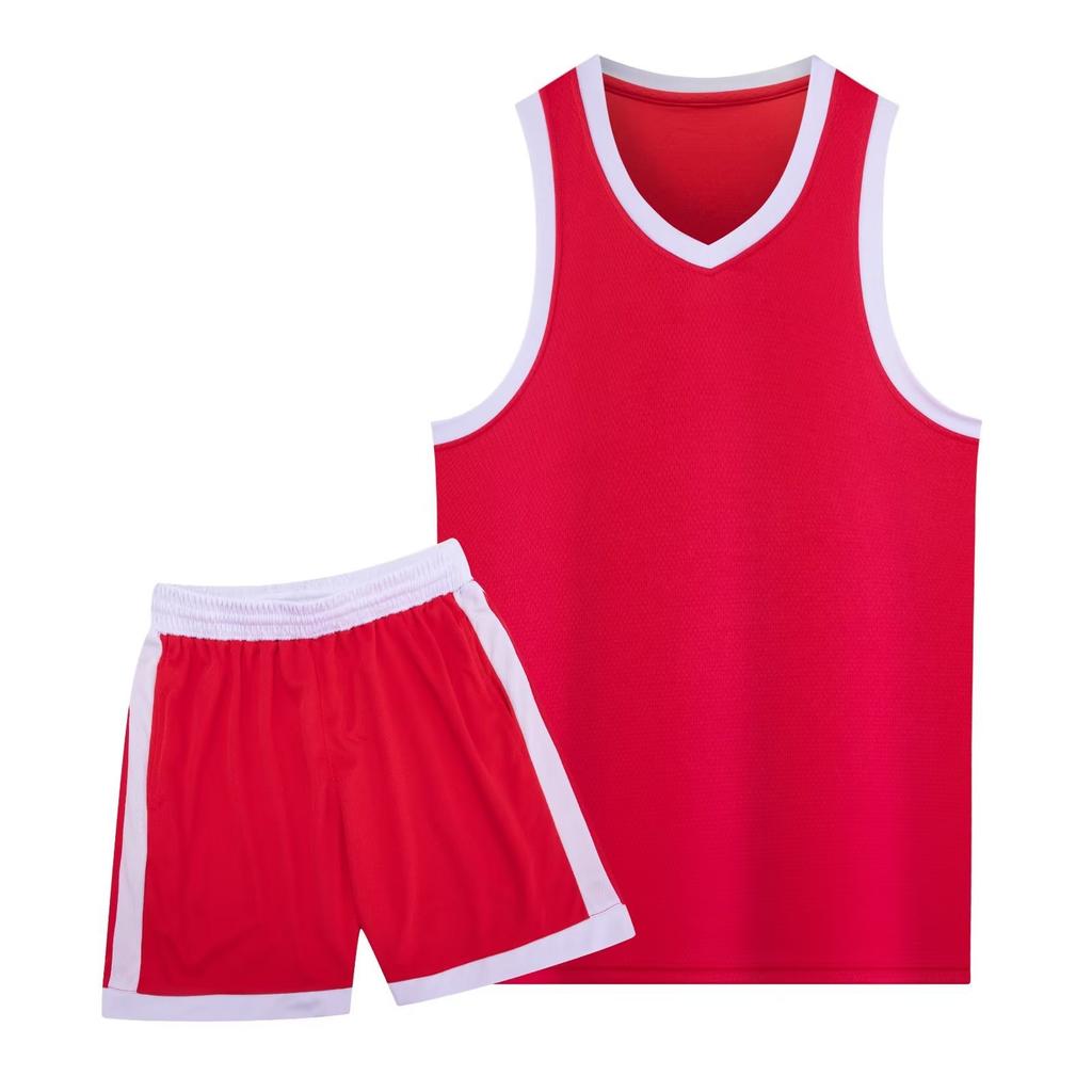 Student adult basketball jersey set men's and women's sports vest blue ball jersey narrow shoulder American game training jersey wholesale