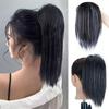 Extension per capelli con fermaglio sintetico, chignon spettinato, messy bun, meches soffici, parrucca naturale per donna