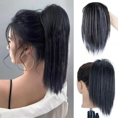 Synthetische Klauenklammer Messy Bun Haarverlängerungen Flauschige Highlights Haarknoten Natürliches Haarteil Perücke Für Frauen