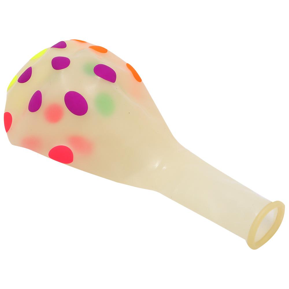 120pcs Rubber UV Polka Dot Blacklight Balloons Heart Stars Luminous Helium Ballon  Birthday