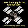 Punch Free Stainless Door Closer Ultra Thin Strong Drawer Magnet Lock Stopper Furniture Fittings Adhesive Kitchen Closet Closer