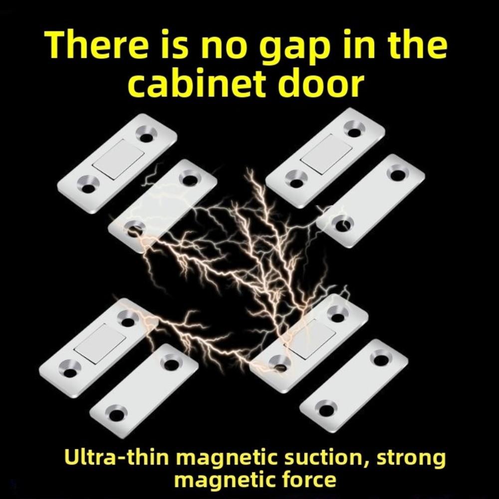 Punch Free Stainless Door Closer Ultra Thin Strong Drawer Magnet Lock Stopper Furniture Fittings Adhesive Kitchen Closet Closer