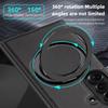 Für Samsung Galaxy Z Fold7 Fold6 Fold5 Fold4 Hülle Magsafe Magnetisch 360° Drehung Intelligenter Metallhalter Ständer Mattschwarze Lederhülle