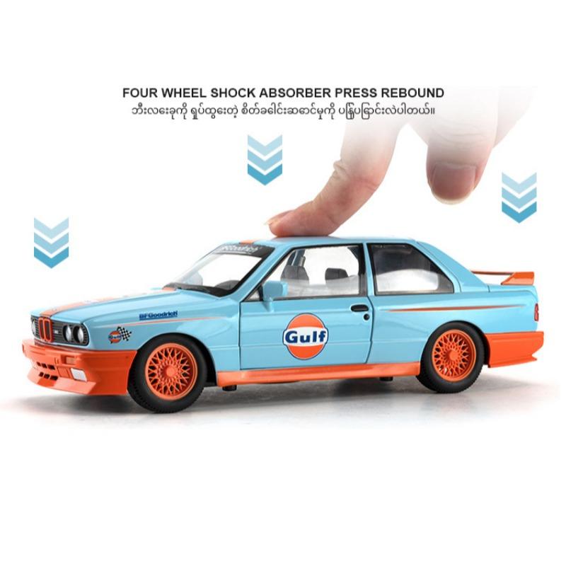 1/24 Model Mașină Turnat sub Presiune BMW M3 Mașină de Stradă Versiune Decal Model Mașină Aliaj