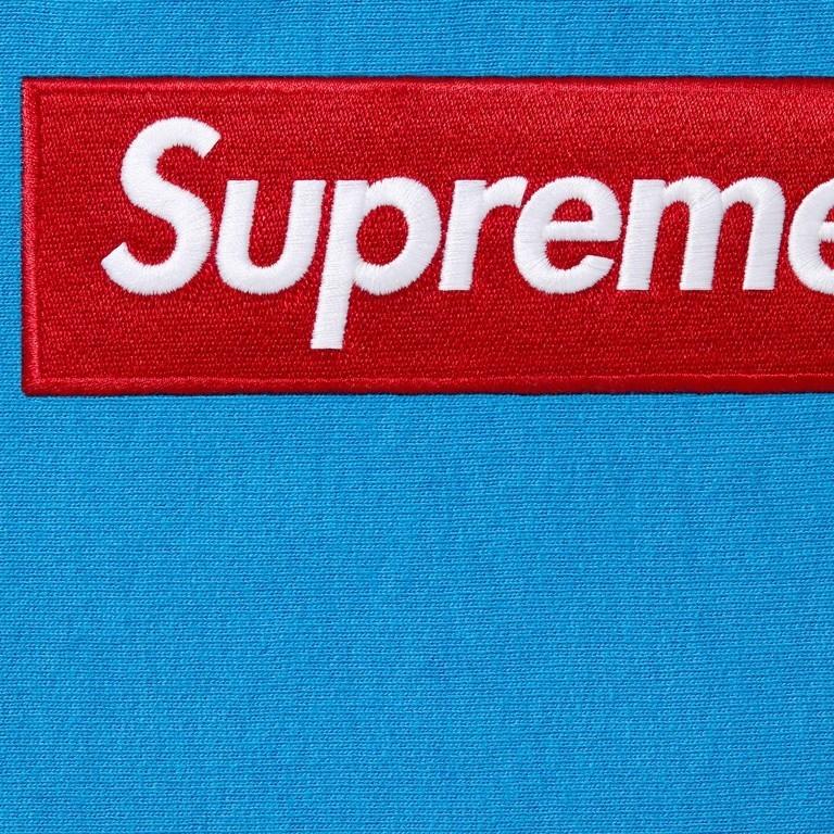 Supreme Mikina s kapucí Box Logo (25FW) Tyrkysová