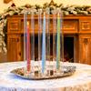 1 Set Glass Housewarming Hurricane Candle Holders Christmas Clear Elegant Windproof Table Centerpiece Decorations