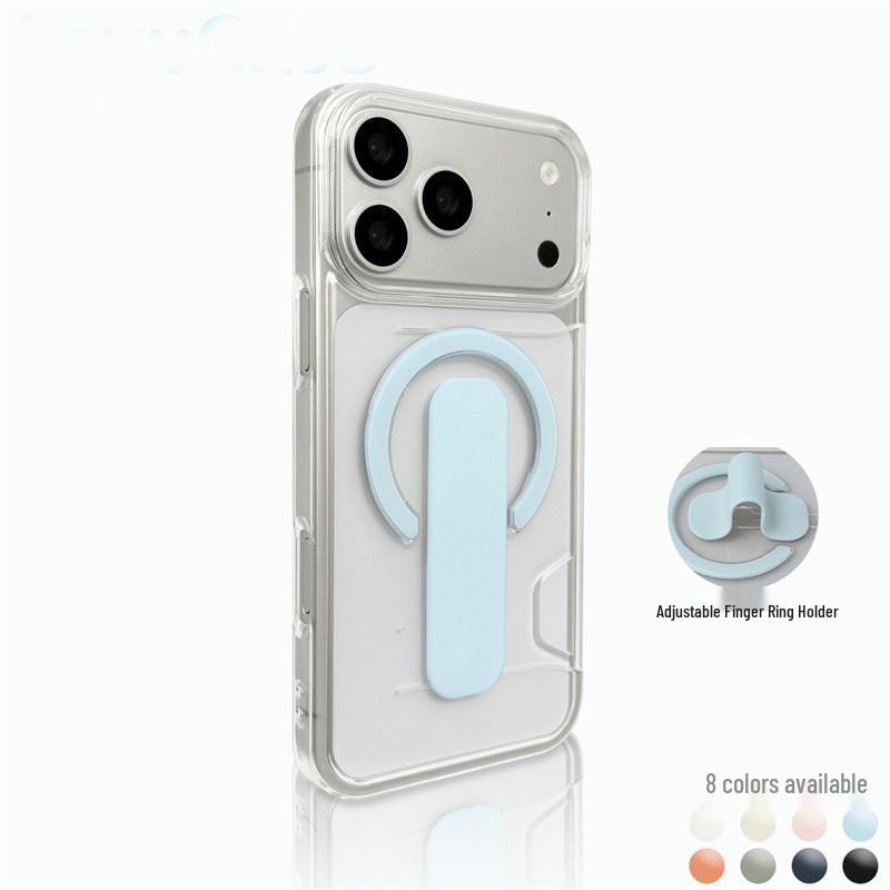 

Magnetic Card Slot Retractable Stand Case for Apple 17 Pro Max and iPhone 16; Contrasting Color Protective Case for Samsung iPhone 17 Pro Max