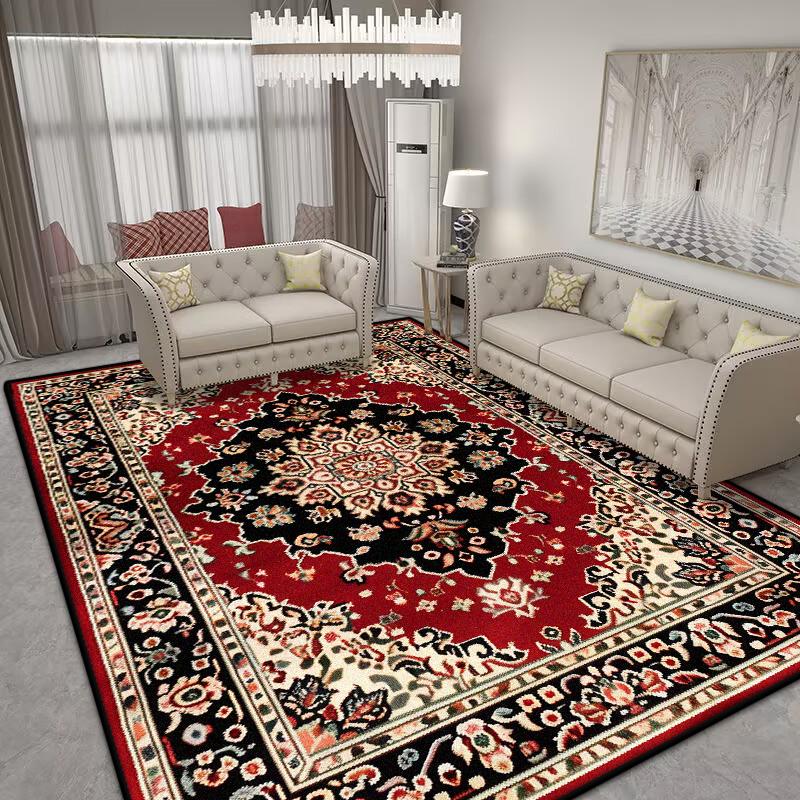 Red Persian Large Area Living Room Carpet Lounge Easy Clean Floor Mats Bedroom Non-slip Bedside Rugs Room Decor Classical Carpet