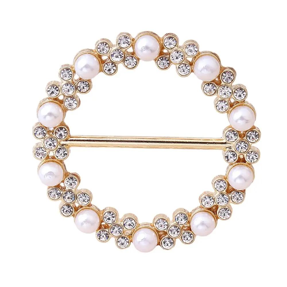 1Pc Scarf Buckle Scarf Ring Shawl T-Shirt Clip Brooch Waist Buckle Silk Clasp Clips Fashion Jewelry