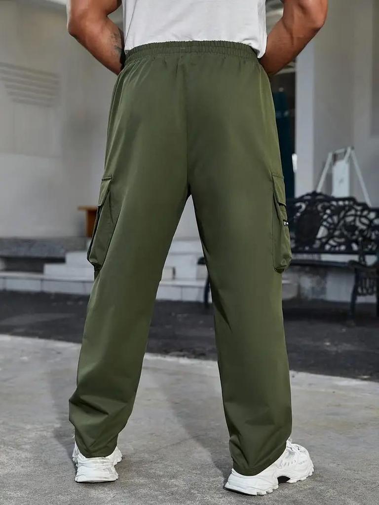 2025 Men's Outdoor Cargo Pants: Loose Fit, Multi-Pocket, Functional, Elastic Drawstring, Zipper Design