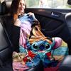 1 stk Teppe med Stitch-trykk - Mykt, helårspledd til stue, soverom, personlig gave med søtt tegneseriedesign
