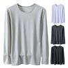 T-shirt da Uomo a Maniche Lunghe in Rete Traspirante Rinfrescante Vestibilità Larga Estiva T-shirt Protezione Solare per Sport Vacanza Strada