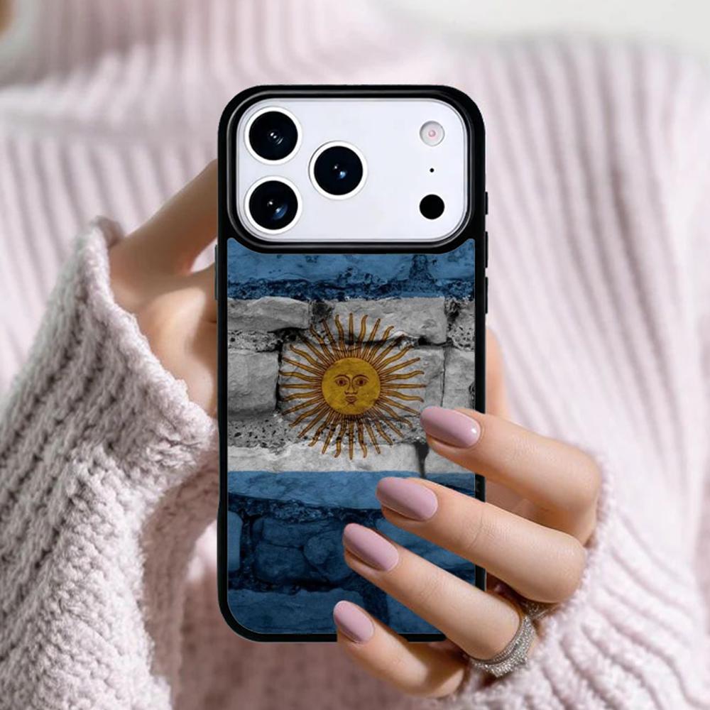 Argentinien Flagge Handyhülle Für Apple iPhone 17 Air 16E 15 14 Plus 13 12 11 Pro Max Mini Funda Cover