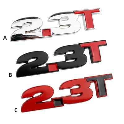 Car 3D Metal 2.3T Displacement Decal Sticker For M-ustang S-helby 2.3T Logo Car Trunk Body Badge Emblem Styling Stickers