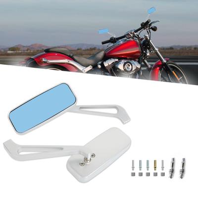 Motorcycle Mirror Universal Rectangle Rear View Side Mirror 8mm 10mm Silver Mirror Convex Mirror