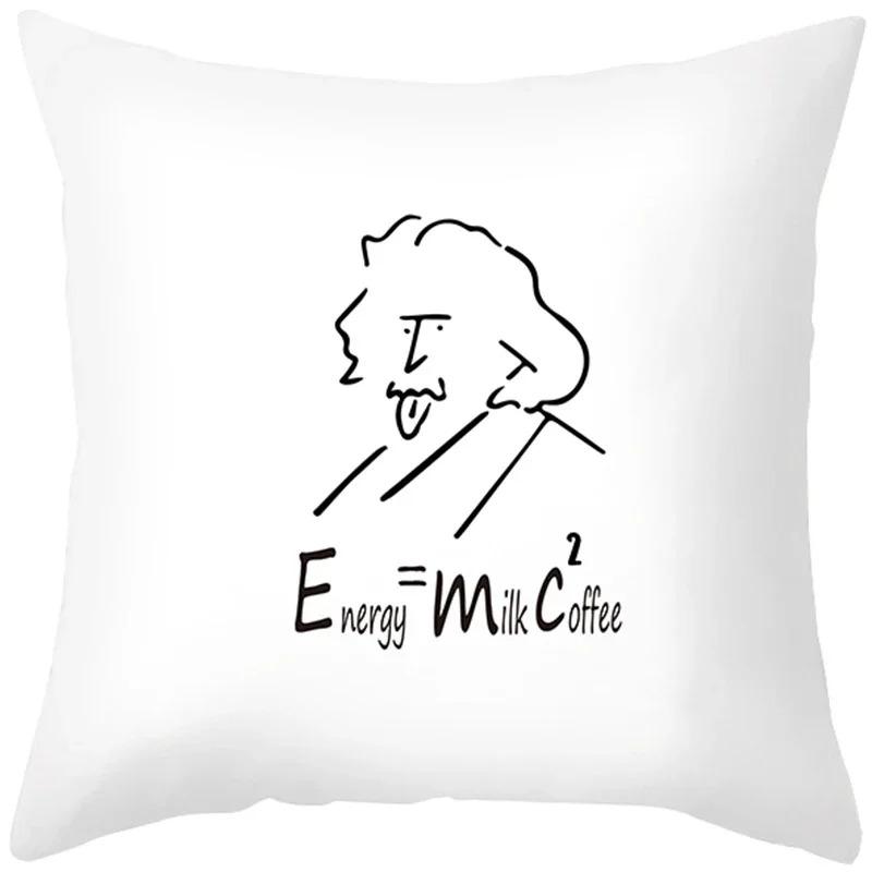 Luxury Home Decoration Pillowcase Simple Line Sketch Character Pattern Cushion Cover Living Room Sofa Cushion Cover