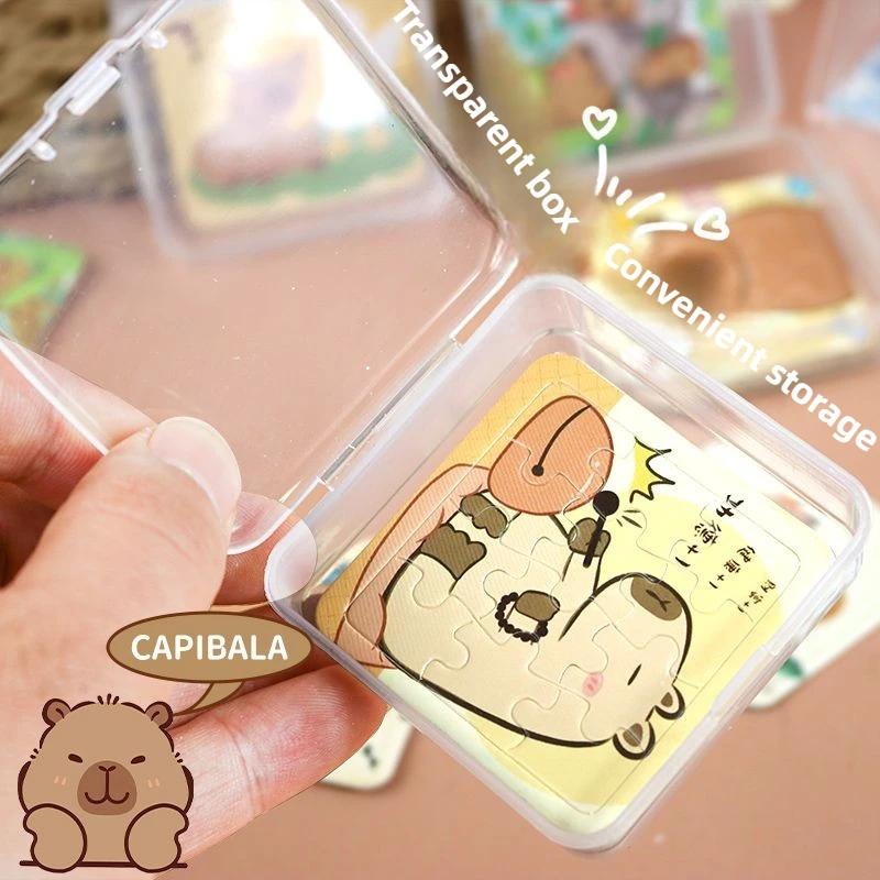 1-80Boxes Cute Cartoon Capybara Jigsaw Puzzle Educational Toys for Kids Adults Cute Mini Animal Puzzles Children Game Toy Gifts