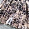 Women's Lapel Collar Vintage Midi Shirt Dress Summer Runway Pleated Short Sleeve Retro Jungle Print Belt Ladies Midi Dresses