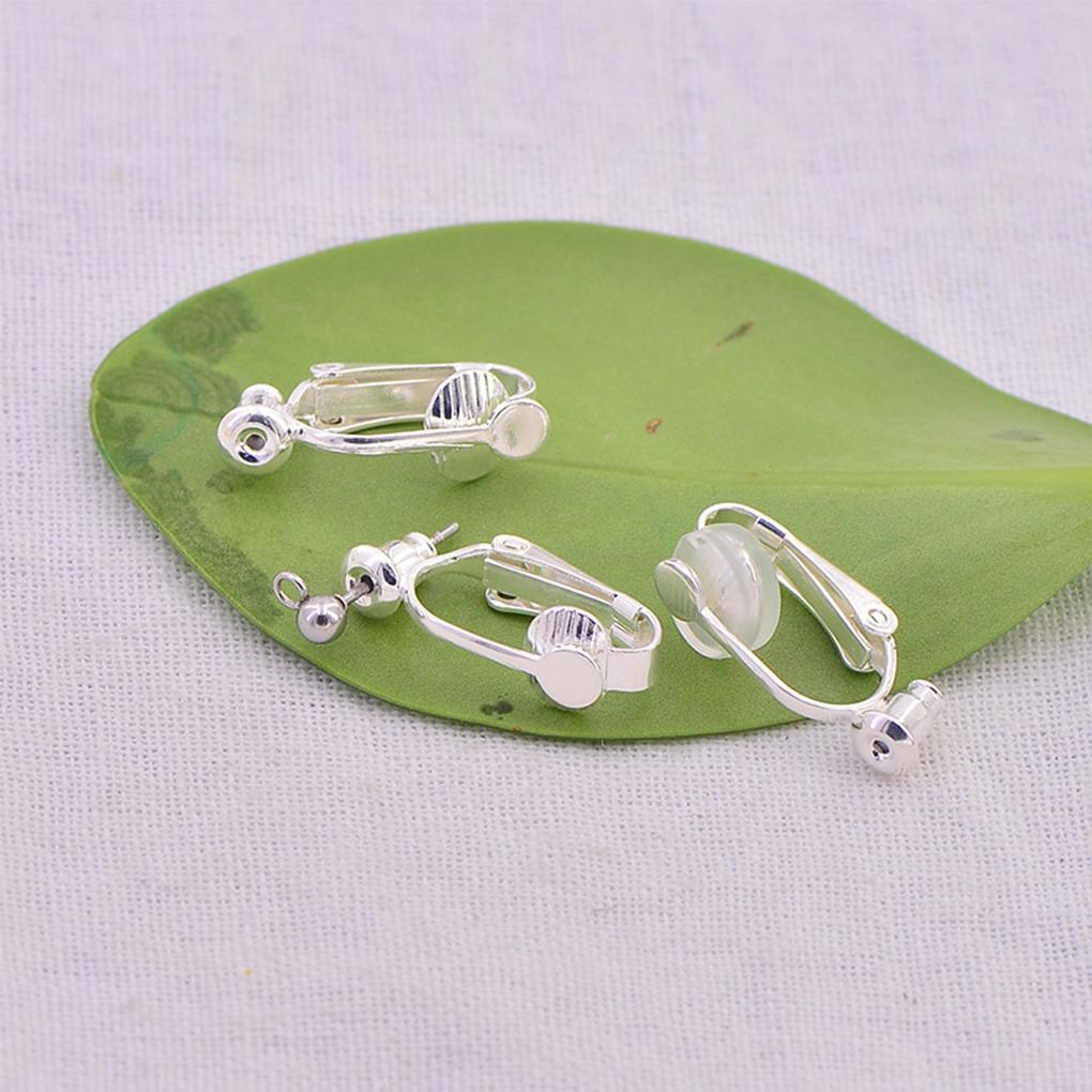 10 Pairs Ear Wire Converter Adjustable Multiple Colors Clip-on Earring Jewelry Findings Tool Earrings Adapter Supplies