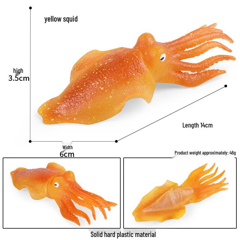Marine Life Toy Set: Squid, Octopus & Jellyfish Figurines for Kids