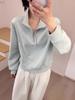 Women's Loose Half-Zip Sporty Sweatshirt - Early Spring 2025 Korean Style