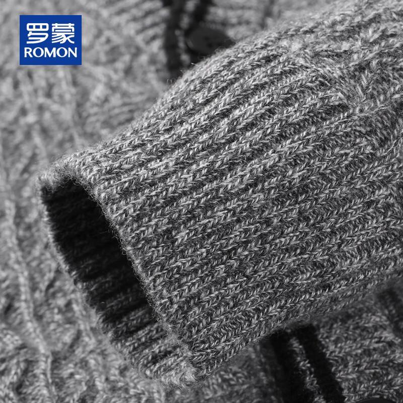 ROMON Men's 100% Pure Cashmere V-Neck Cardigan