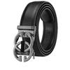 Men's Leather Belt - Casual Business Style with Smooth Alloy Automatic Buckle