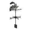 Vintage Design Black Metal Weather Vane, Wind Direction Indicator for Home Garden Decor