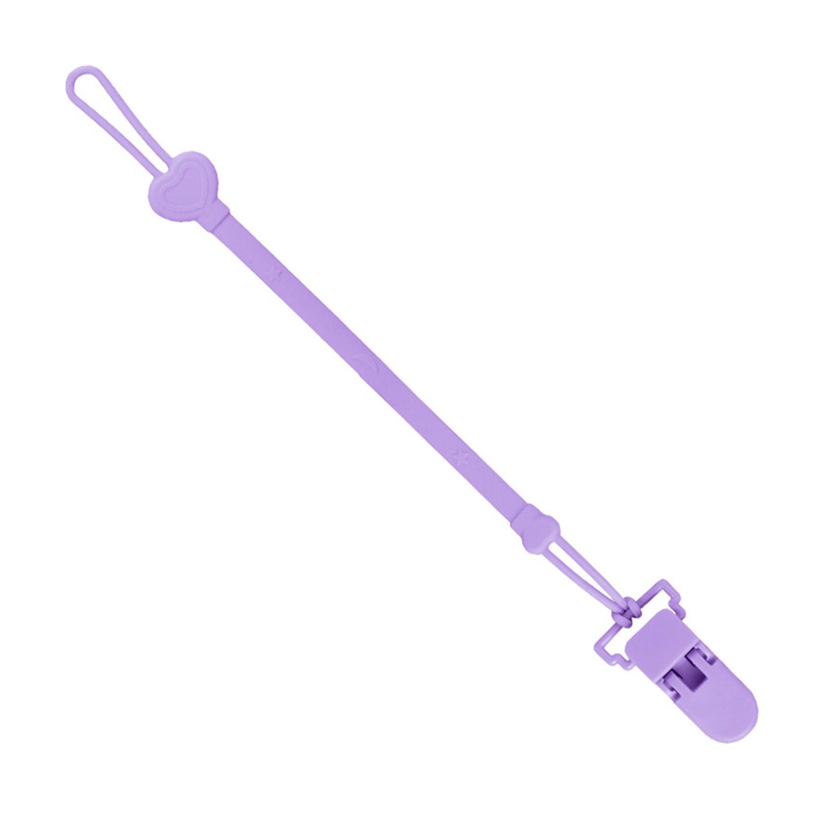 

Детская соска-пустышка с защитой от падения, силиконовый ремешок, держатель для пустышки, подвесной ремень фиолетовый