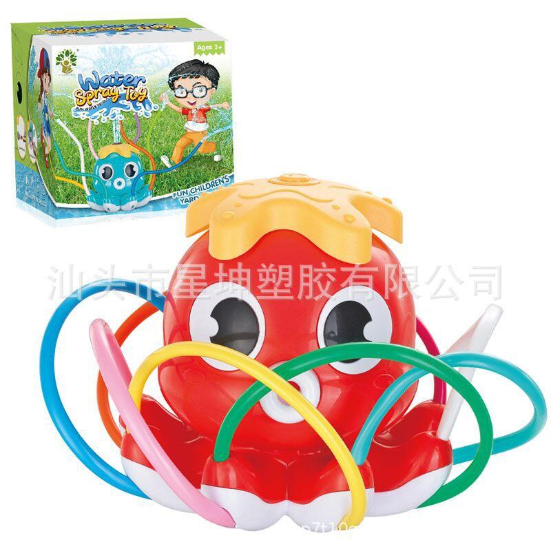 Water Spray Outdoor Toy Octopus Sprinkler Backyard Garden Water Toys Summer Yard Cartoon Splash Sprinkler Baby Bath Toy for Kids