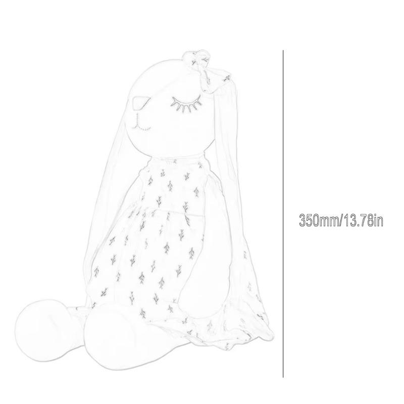 1pc 35CM/14inch Soft Stuffed Rabbit Plush, Soothing Sleep Bunny Long Ear, Home Decor Cuddle Gift for Adults Teens