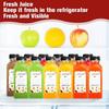 12 Plastic Juice Water Bottles with Lids, 350ML Reusable Water Bottles