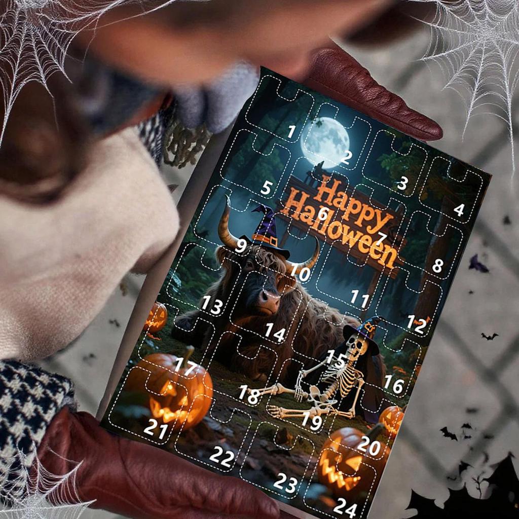 Halloween Advent Countdown Calendar Collectible Figurines Scary Decor Scary Statues 24-day Advent Halloween Figurines For