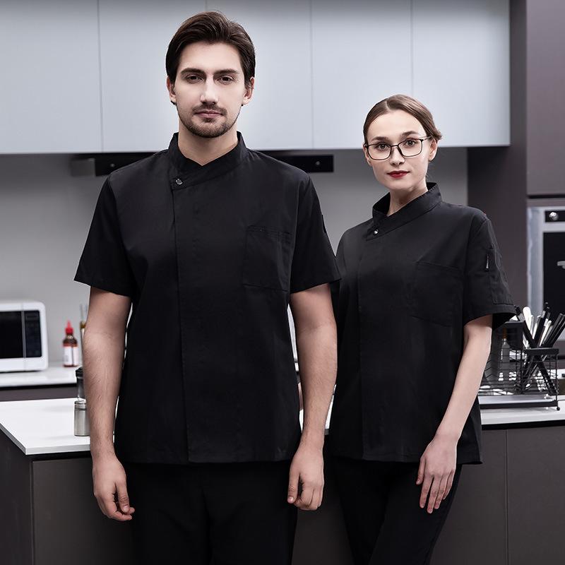 Kuchařská uniforma - Dlouhý rukáv, Snadno se pere, Odolná proti opotřebení, Jednobarevná na podzim/zimu