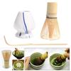 Set Ceramic Bowl, Tea Container Holder , Bamboo Whisk, Whisk