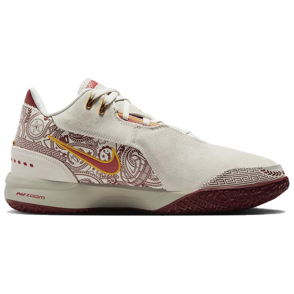Nike Zoom LeBron NXXT Gen AMPD Cavaliers Unisex Sneakers Cream Light-Bone Team-Crimson FZ7890-001