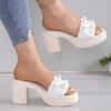Fashion Shoes Female 2025 New Open Toe Women's Slippers Fashion String Bead Dress Slippers Women Summer Outdoor Best Seller High Heels