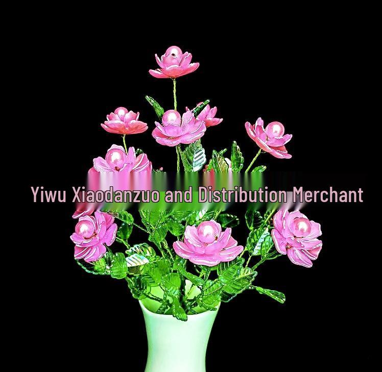 Simulated Plated Phoenix Flower Jewelry: Artificial Strawberry Leaves Headdress Beading Accessories