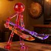 Posable Stickman Action Figure with DIY Accessories Stress Relief Movable Joints Stickman Fidget Toy Desktop Decoration Collectors Gift