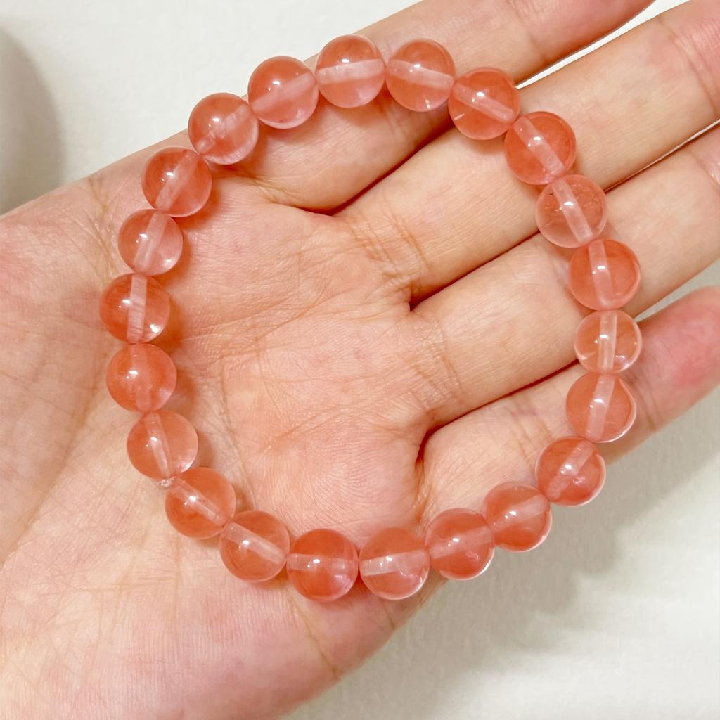 Kristall Perlen Armbänder für Damen 8mm 10mm Runde Perlen Naturstein Chalcedon Armreif Halbedelstein Schmuck Geschenke