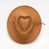 New love top suede top hat hemmed jazz hat wide brim fashion light board peach heart hat