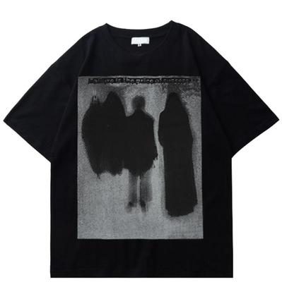 Streetwear Shadows Grafické Unisex Tričko Bavlněné Tričko Unisex Topy Trička Léto Krátký Rukáv Tričko