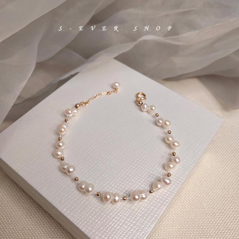 

100% Natural Freshwater Pearl Fashion Flower 14K Gold Filled Ladies Bracelet Wholesale For Women Gifts