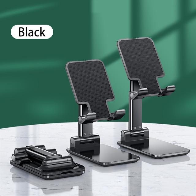 Wholesale Promotion Wholesale Factory Price Foldable ABS Plastic Adjustable Height Desktop Mobile Phone Holder Mount Stand Lay Flat чёрный