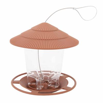 Vogelfutterspender Innovativer Schnappdeckeltyp Große Kapazität Automatischer Hängender Außen-Vogelfutterspender für