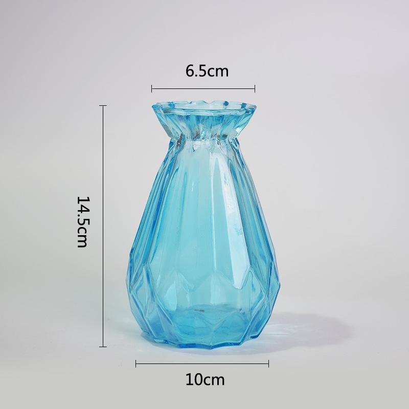 

Transparent Pumpkin Origami Vase with Diamond Pattern for Fresh Flower Arrangement синій