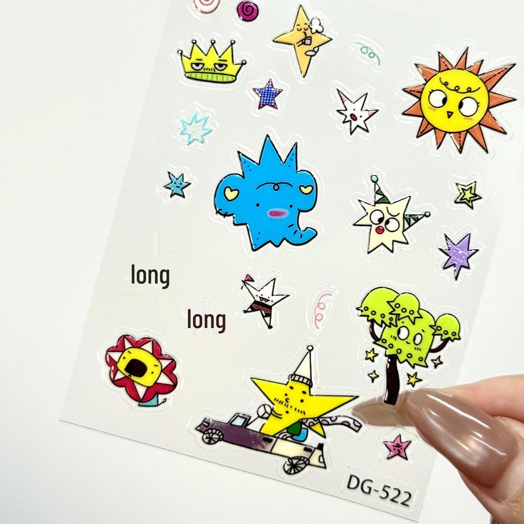 Jelly Ins Nail Art Stickers - Cute, Girly DIY Decor for Phones, iPads, and Computers