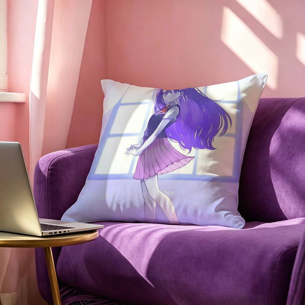 Omori Aubrey Basil Cute Square Double-Sided printed Pillow Case Bedroom Bedside Pillow Sofa Cushion Cover